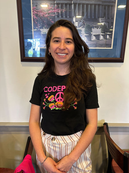 CODEPINK Black Floral T-shirt