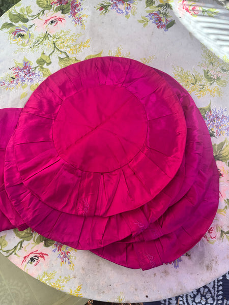 Raw Silk Fuschia Meditation Pillow Cover