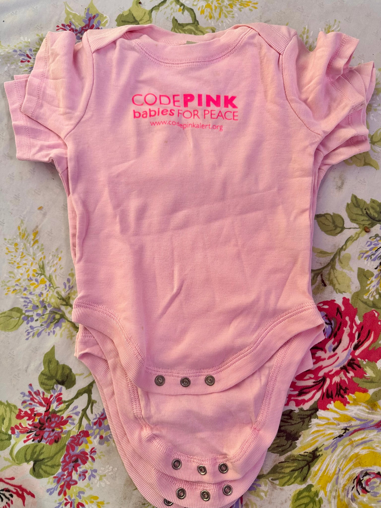CodePink Babies for Peace Onesie
