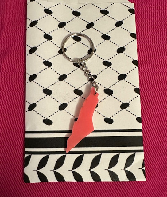 Pink Palestine Keychain