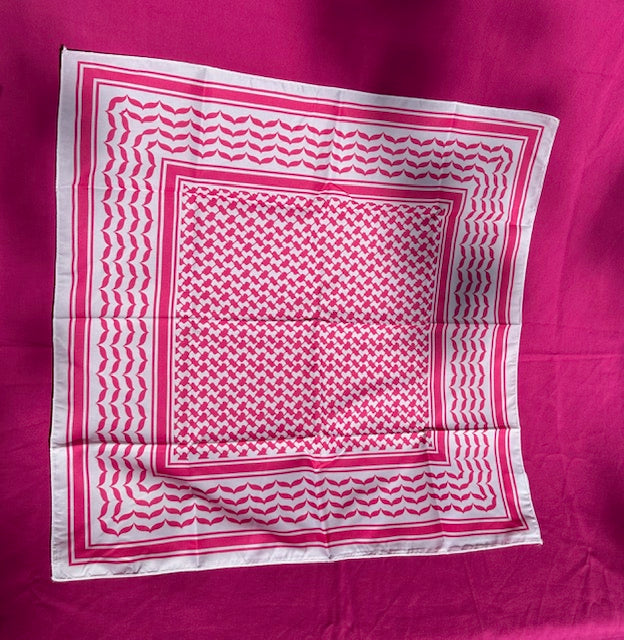 Pink & White Bandana